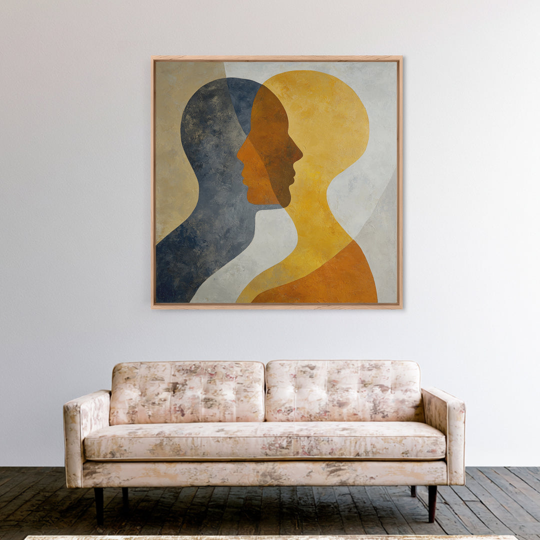 Simple Monochrome Figure Study Canvas Print, Art, Black Art, Living Room Decor, Fine Art, Wall Decor, Neutral Decor, ART-1x1-60