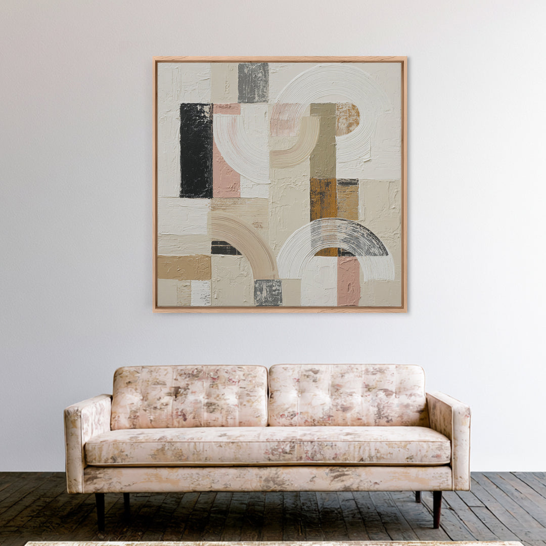 Textured Neutral Abstraction Framed Canvas Print, Art, Printable Art, Living Room Decor, Fine Art, Statement Artwork, ART-1x1-61