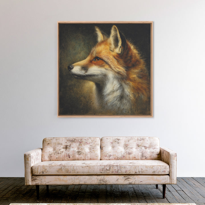 Elegant Animal Portrait Framed Canvas Print, Art, Ai Art, Living Room Decor, Fine Art, Home Decor, Gallery Decor, ART-1x1-66