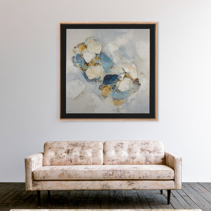 Modern Sculptural Shapes Rendered as Painted Forms Framed Canvas Print, Art, Resin Art, Living Room Decor, Abstract Art, ART-1x1-78