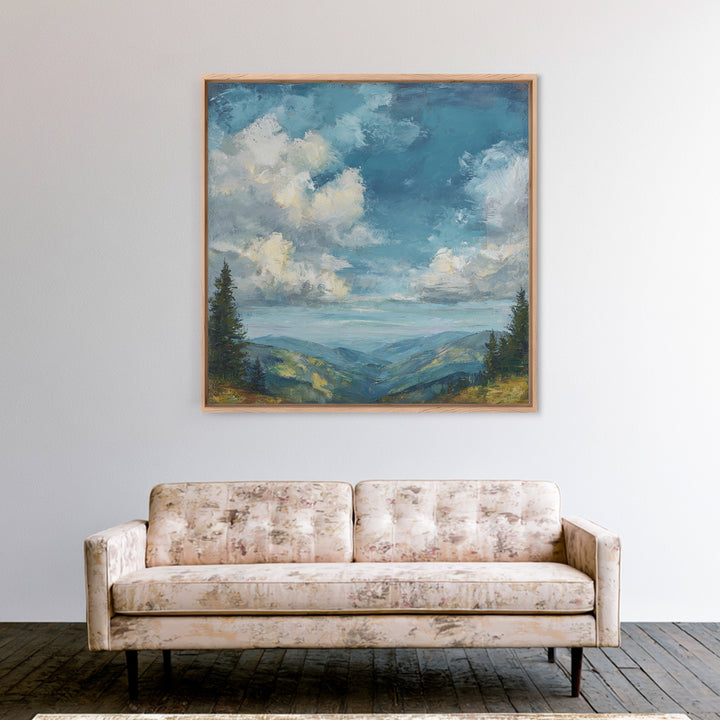 Quiet Mountain Scene Canvas Print, Art, Home Decor, Living Room Decor, Fine Art, Minimalist Decor, Contemporary Art, ART-1x1-89
