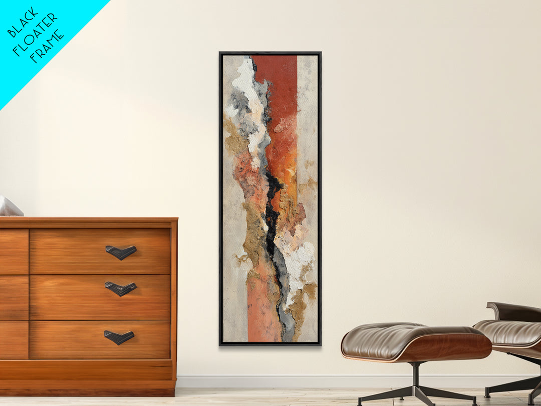 Contemporary Abstract with Layered Pigments and Energetic Canvas Print, Art, Framed Art, Living Room Decor, Fine Art, ART-1x3-38