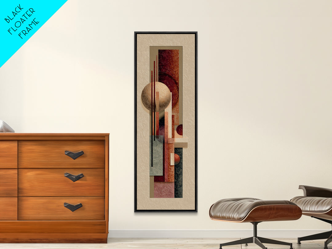 Modern Sculptural Shapes Rendered as Painted Forms Canvas Print, Art, Wood Wall Art, Living Room Decor, Fine Art, ART-1x3-42