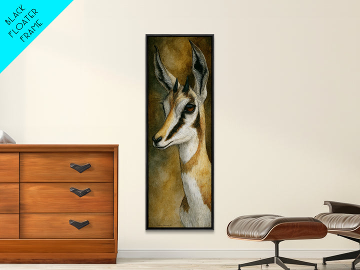 Elegant Animal Portrait Framed Canvas Print, Art, Textured Wall Art, Living Room Decor, Oil Painting, Gallery Decor, ART-1x3-54