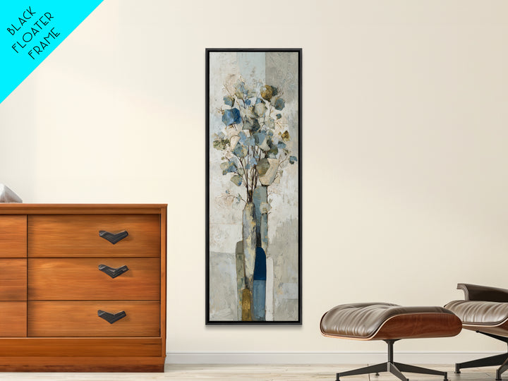 Modern Sculptural Shapes Rendered as Painted Forms Framed Canvas Print, Art, Boho Wall Art, Living Room Decor, Abstract Art, ART-1x3-66