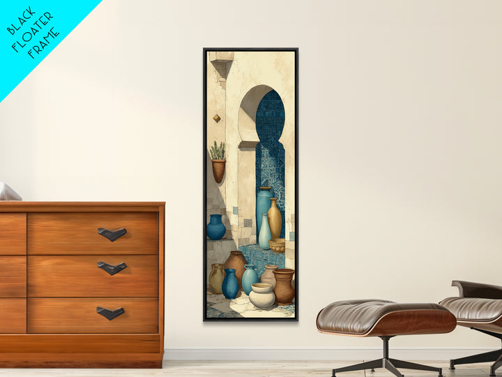 Architectural Archway in Warm Mediterranean Light Canvas Print, Art, Abstract Wall Art, Living Room Decor, Oil Painting, ART-1x3-82