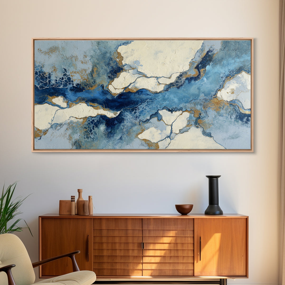 Abstract Water Forms Framed Canvas Print, Art, Room Decor, Living Room Decor, Abstract Art, Art Commission, Digital Wall Art, ART-2x1-15