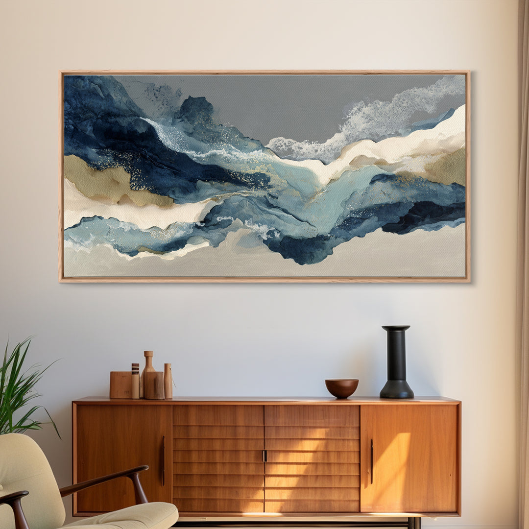 Modern Sculptural Shapes Rendered as Painted Forms Canvas Print, Art, Wall Decor, Living Room Decor, Fine Art, ART-2x1-2