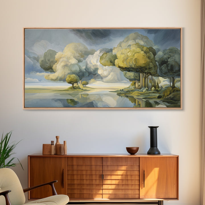 Surreal Dream Landscape Framed Canvas Print, Art, Large Wall Art, Living Room Decor, Fine Art, Prints Wall Art, ART-2x1-55