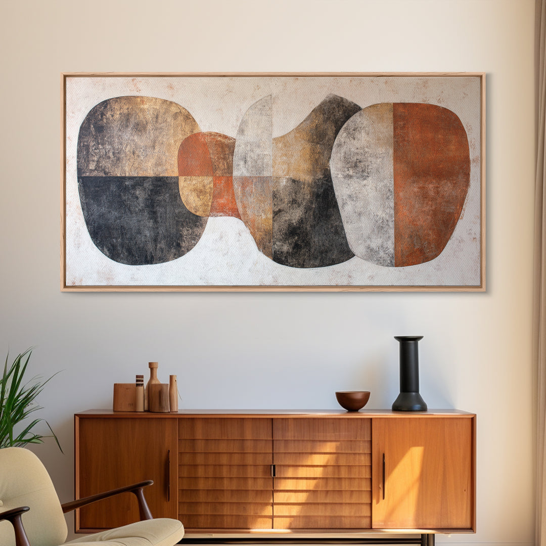 Simple Monochrome Figure Study Framed Canvas Print, Art, Digital Art, Living Room Decor, Fine Art, Abstract Art, ART-2x1-56