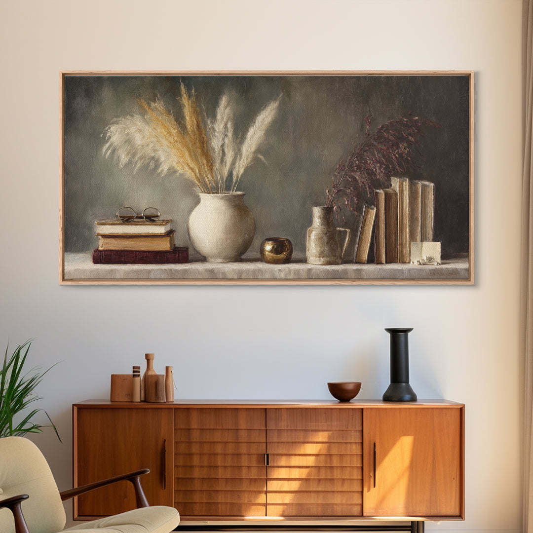 Sunlit Interior Still Life Canvas Print, Art, Room Decor, Living Room Decor, Fine Art, Art Commission, Digital Wall Art, ART-2x1-58