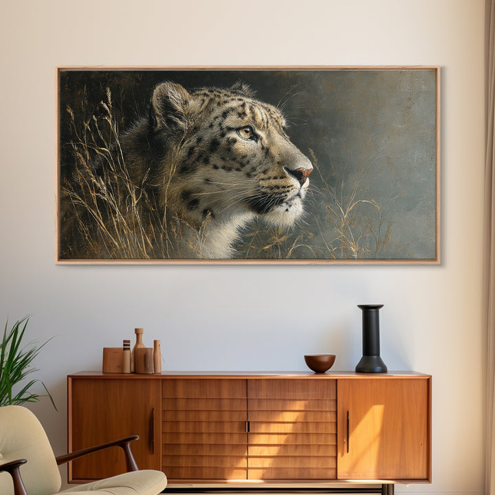 Elegant Animal Portrait Framed Canvas Print, Art, Textured Painting, Living Room Decor, Fine Art, Digital Wall Art, ART-2x1-86
