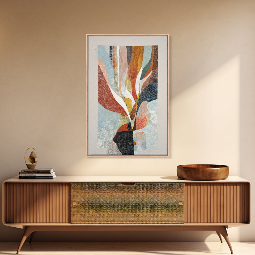 Contemporary Abstract with Layered Pigments and Energetic Canvas Print, Art, Wall Decor, Living Room Decor, Abstract Art, ART-2x3-10