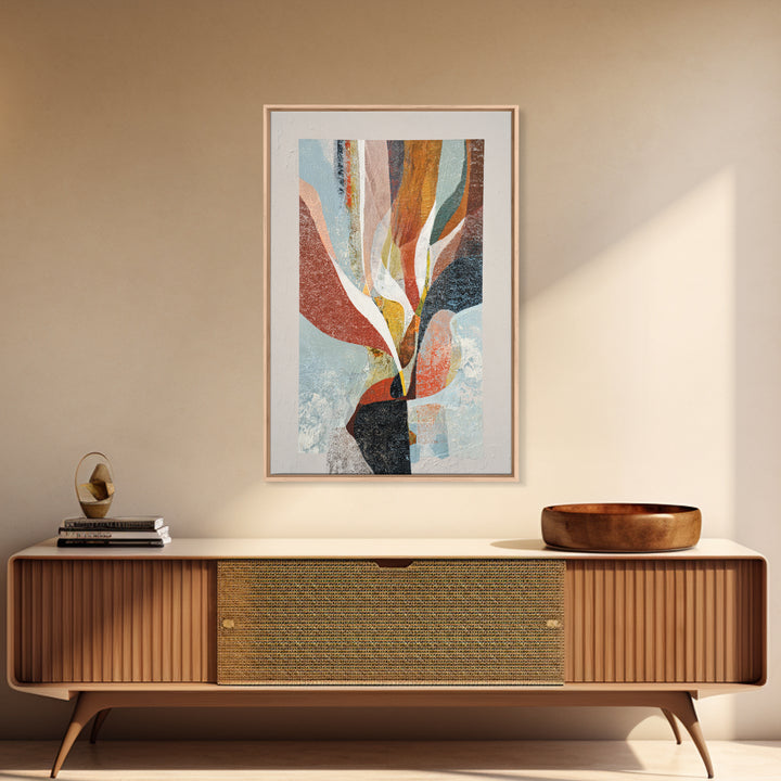 Contemporary Abstract with Layered Pigments and Energetic Canvas Print, Art, Wall Decor, Living Room Decor, Abstract Art, ART-2x3-10