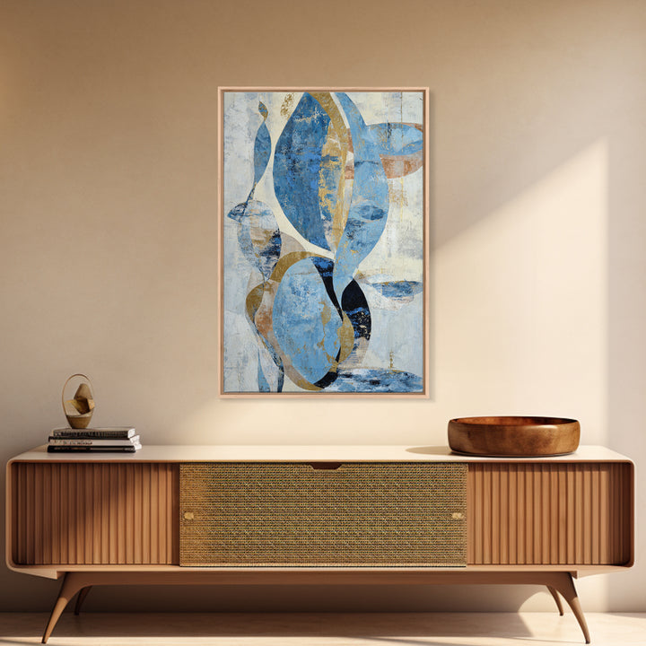 Abstract Water Forms Framed Canvas Print, Art, Canvas Art, Living Room Decor, Abstract Art, Horizontal Wall Art, ART-2x3-3