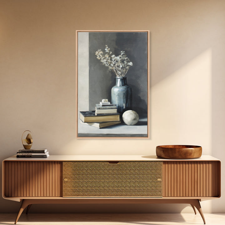 Sunlit Interior Still Life Framed Canvas Print, Art, Fine Art Print, Living Room Decor, Fine Art, Digital Art, ART-2x3-46