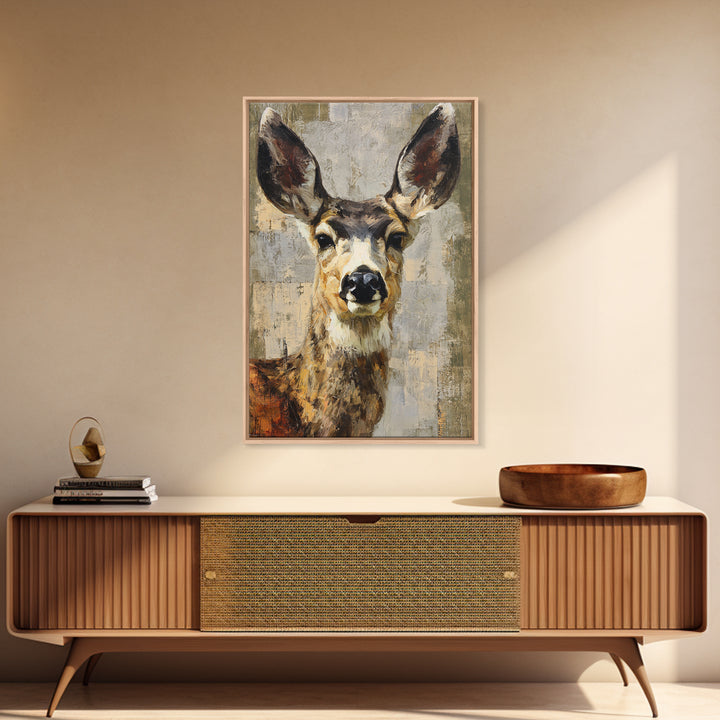 Elegant Animal Portrait Canvas Print, Art, Statement Artwork, Living Room Decor, Fine Art, Digital Art, Printable Wall Art, ART-2x3-50