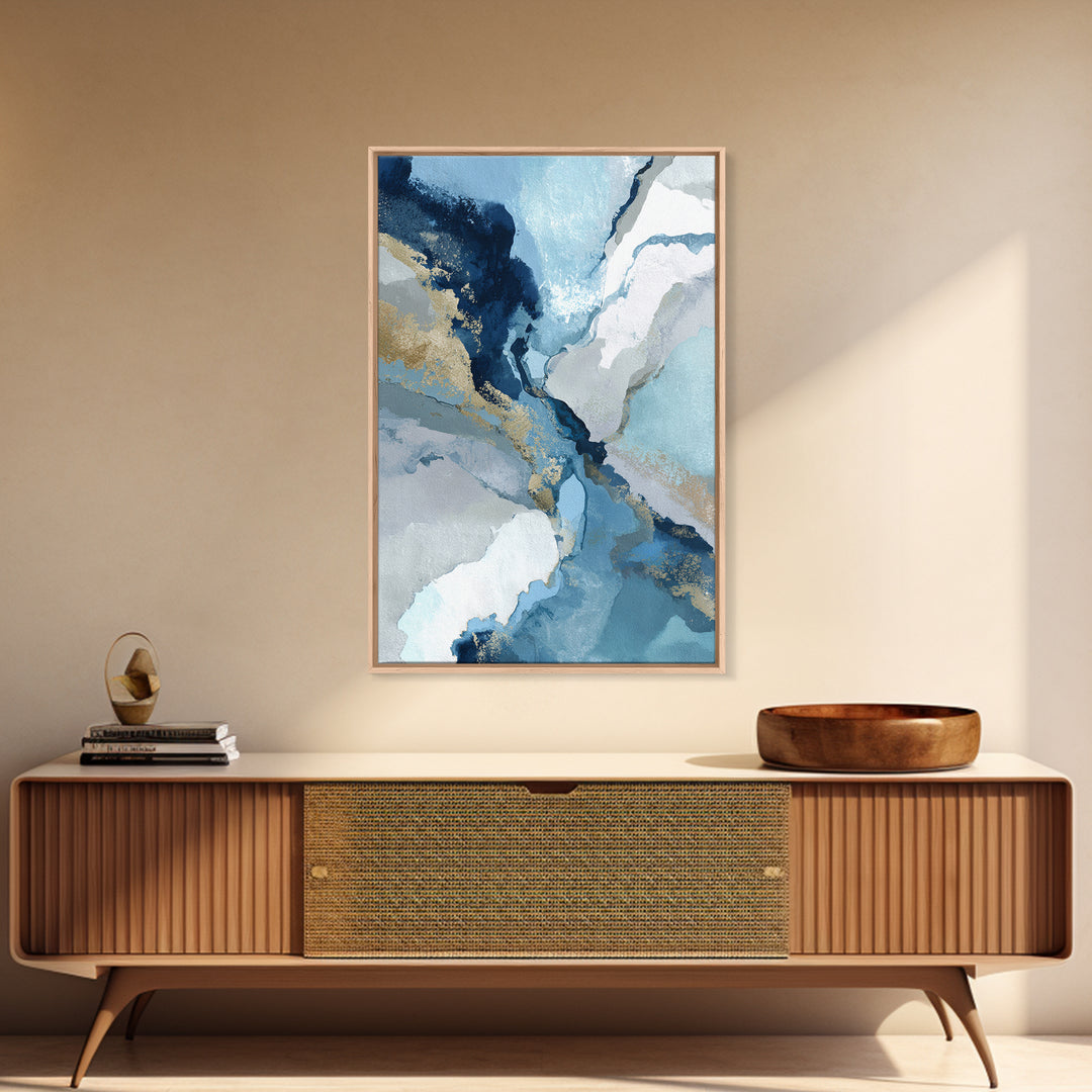 Abstract Water Forms Framed Canvas Print, Art, Pink Wall Art, Living Room Decor, Fine Art, Textured Painting, ART-2x3-51