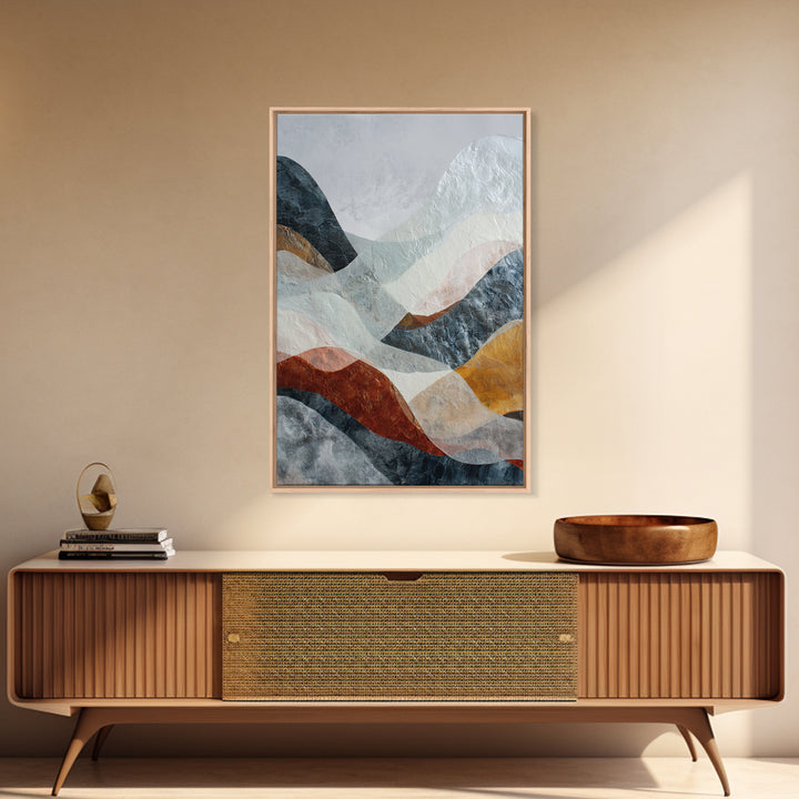 Contemporary Abstract with Layered Pigments and Energetic Canvas Print, Art, Contemporary Art, Living Room Decor, Abstract Art, ART-2x3-58