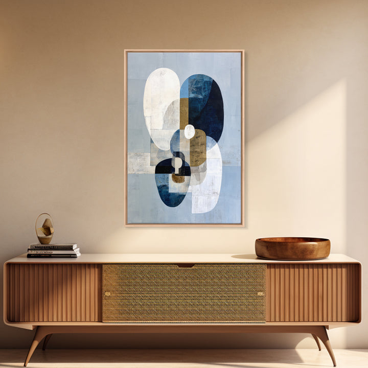Modern Sculptural Shapes Rendered as Painted Forms Canvas Print, Art, Wall Art, Living Room Decor, Fine Art, ART-2x3-62