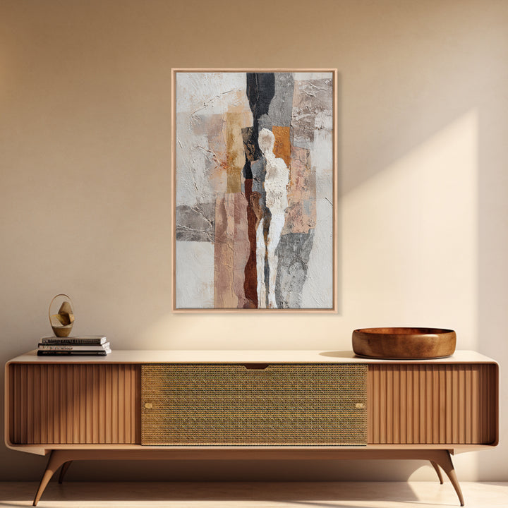 Textured Neutral Abstraction Framed Canvas Print, Art, Art Print, Living Room Decor, Abstract Art, Canvas Wall Art, ART-2x3-69
