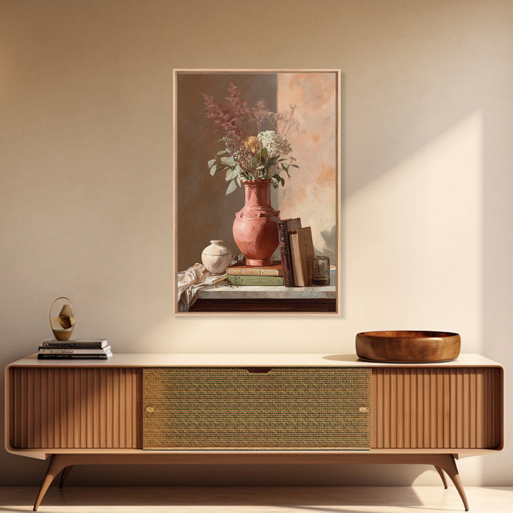Sunlit Interior Still Life Canvas Print, Art, Textured Painting, Living Room Decor, Fine Art, Digital Wall Art, ART-2x3-70