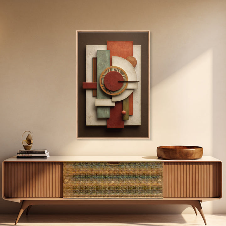Modern Sculptural Shapes Rendered as Painted Forms Canvas Print, Art, Wall Art, Living Room Decor, Fine Art, ART-2x3-86