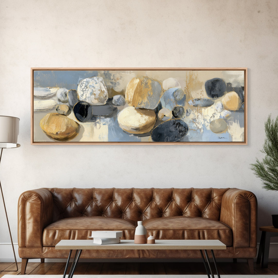 Modern Sculptural Shapes Rendered as Painted Forms Canvas Print, Art, Wall Decor, Living Room Decor, Fine Art, ART-3x1-22