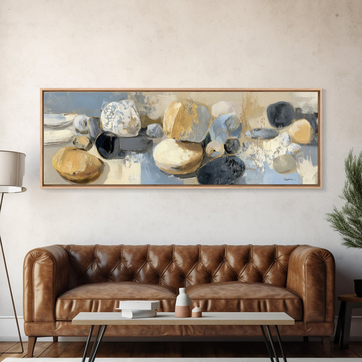 Modern Sculptural Shapes Rendered as Painted Forms Canvas Print, Art, Wall Decor, Living Room Decor, Fine Art, ART-3x1-22