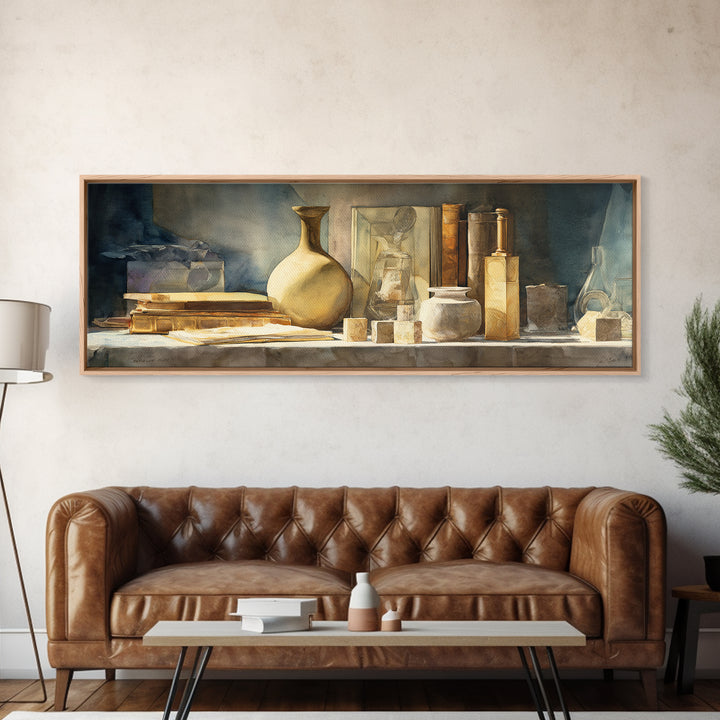 Sunlit Interior Still Life Canvas Print, Art, Room Decor, Living Room Decor, Fine Art, Art Commission, Digital Wall Art, ART-3x1-30