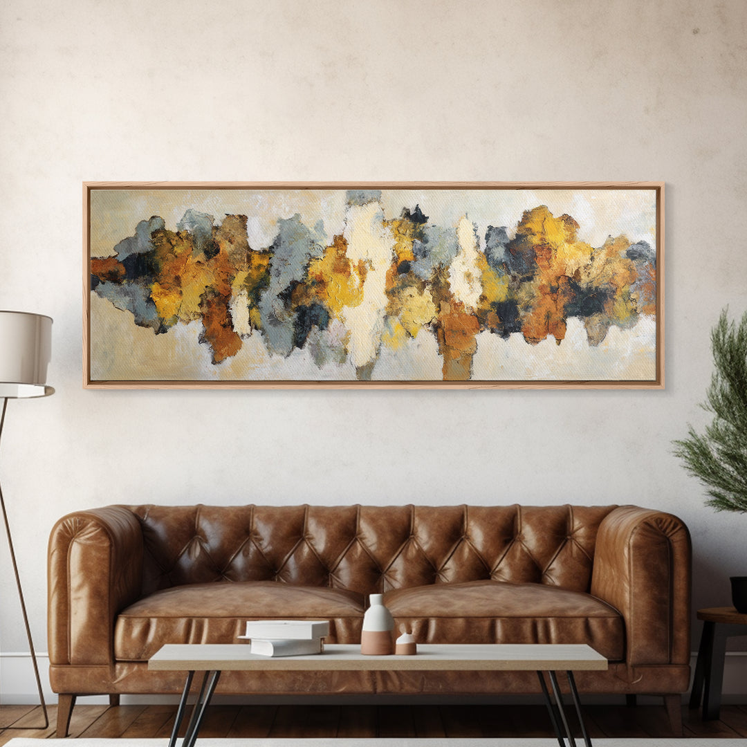 Contemporary Abstract with Layered Pigments and Energetic Canvas Print, Art, Wall Art for Mom, Living Room Decor, Abstract Art, ART-3x1-66