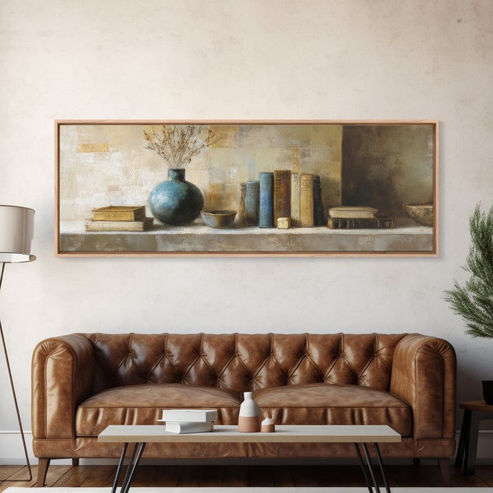 Sunlit Interior Still Life Canvas Print, Art, Textured Painting, Living Room Decor, Fine Art, Digital Wall Art, ART-3x1-78