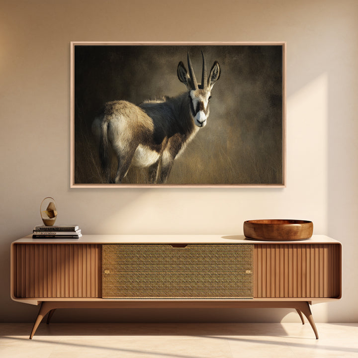 Elegant Animal Portrait Framed Canvas Print, Art, Digital Wall Art, Living Room Decor, Fine Art, Framed Art, ART-3x2-46