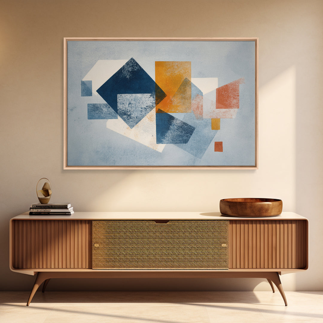 Geometric Color Study Canvas Print, Art, Art Nouveau, Living Room Decor, Abstract Art, Abstract Wall Art, Resin Art, ART-3x2-61