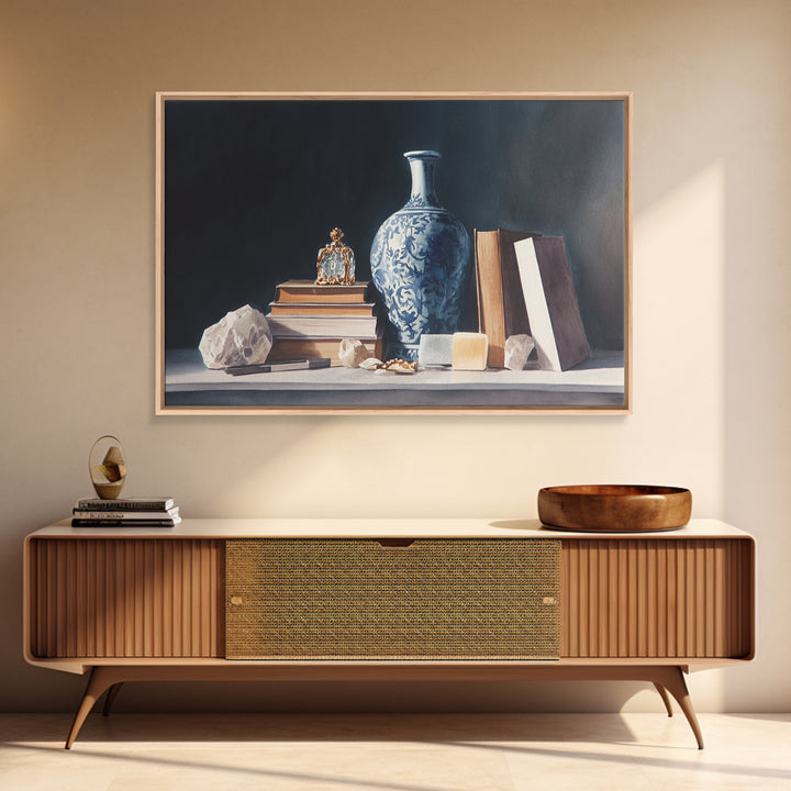 Sunlit Interior Still Life Framed Canvas Print, Art, Art Nouveau, Living Room Decor, Fine Art, Abstract Wall Art, ART-3x2-90