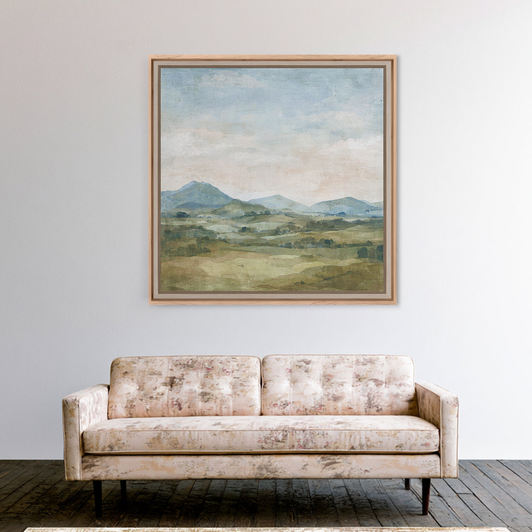 Sunlit Rolling Hills Canvas Print, Above Sofa Art, Bedroom Wall Art, Living Room Decor, Fine Art, Statement, Wall Decor, ASA-1x1-17