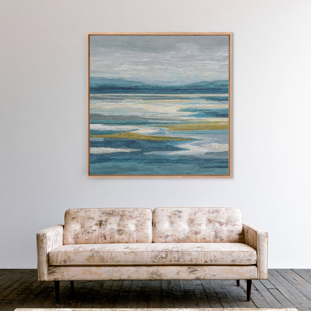Abstract River Bends Canvas Print, Above Sofa Art, Textured Wall Art, Living Room Decor, Abstract Art, Statement, ASA-1x1-23
