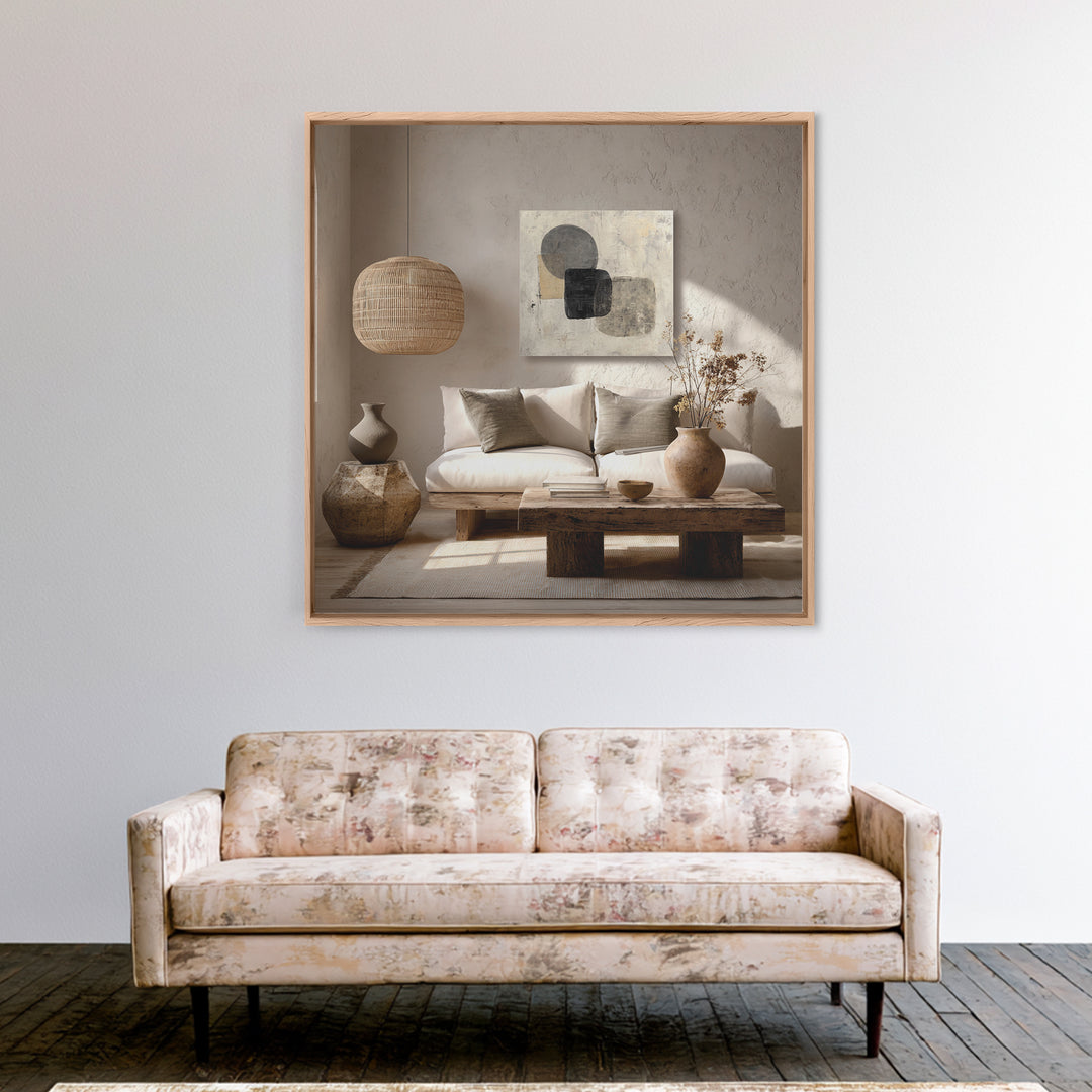 Large Modern Organic Shapes Canvas Print, Above Sofa Art, 3 Piece Wall Art, Living Room Decor, Abstract Art, Statement, ASA-1x1-26