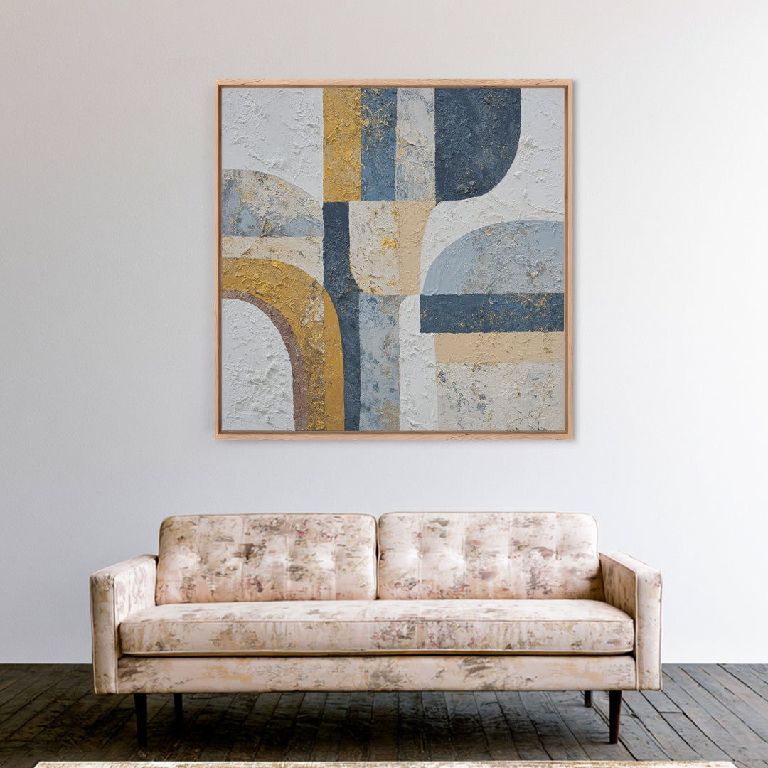 Textured Plaster Abstract Canvas Print, Above Sofa Art, Watercolor Painting, Living Room Decor, Abstract Art, Statement, ASA-1x1-35