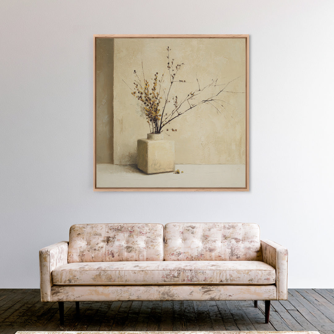 Large Neutral Still Life Framed Canvas Print, Above Sofa Art, Coastal Wall Art, Living Room Decor, Fine Art, Statement, ASA-1x1-38