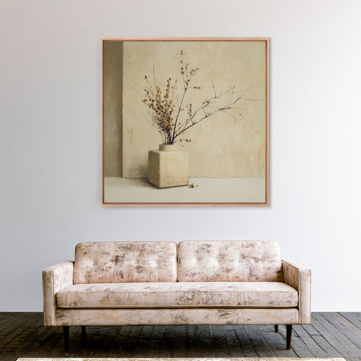 Large Neutral Still Life Framed Canvas Print, Above Sofa Art, Coastal Wall Art, Living Room Decor, Fine Art, Statement, ASA-1x1-38