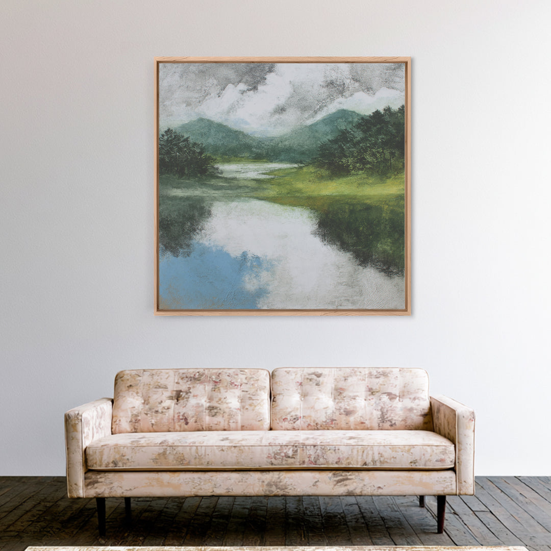 Gallery Style Landscape with Expansive Negative Space Canvas Print, Above Sofa Art, Home Decor, Living Room Decor, Statement, ASA-1x1-48