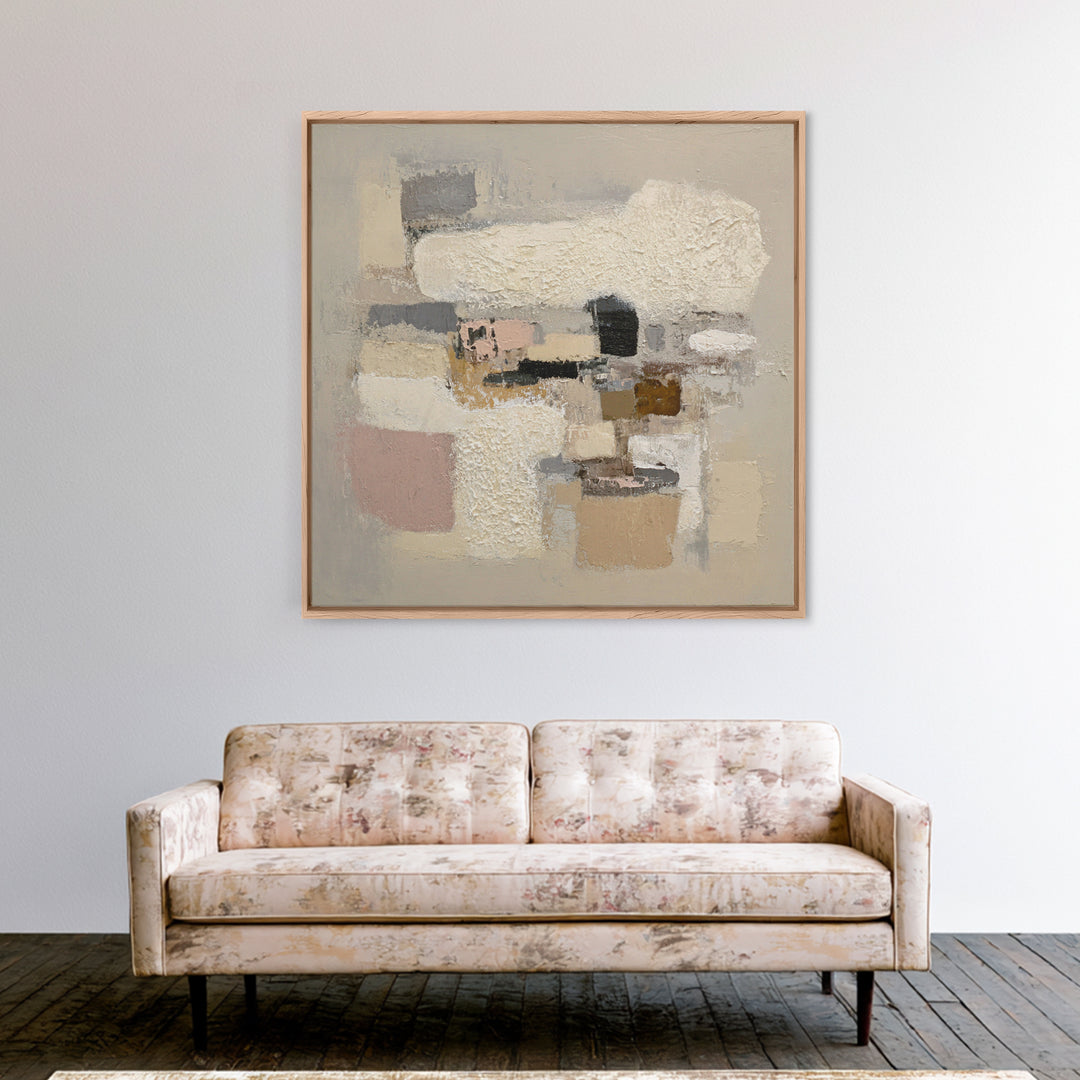 Large Modern Organic Shapes Canvas Print, Above Sofa Art, 3 Piece Wall Art, Living Room Decor, Abstract Art, Statement, ASA-1x1-50