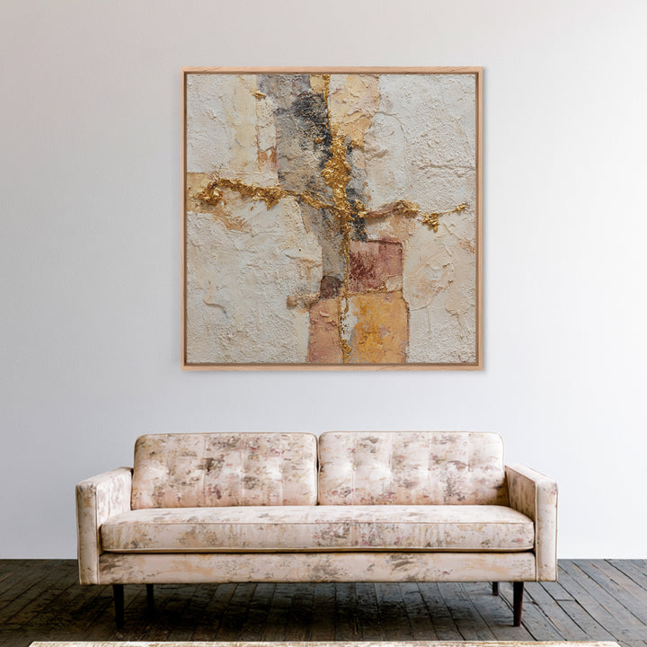 Textured Plaster Abstract Canvas Print, Above Sofa Art, Modern Art, Living Room Decor, Fine Art, Statement, Art Print, ASA-1x1-59