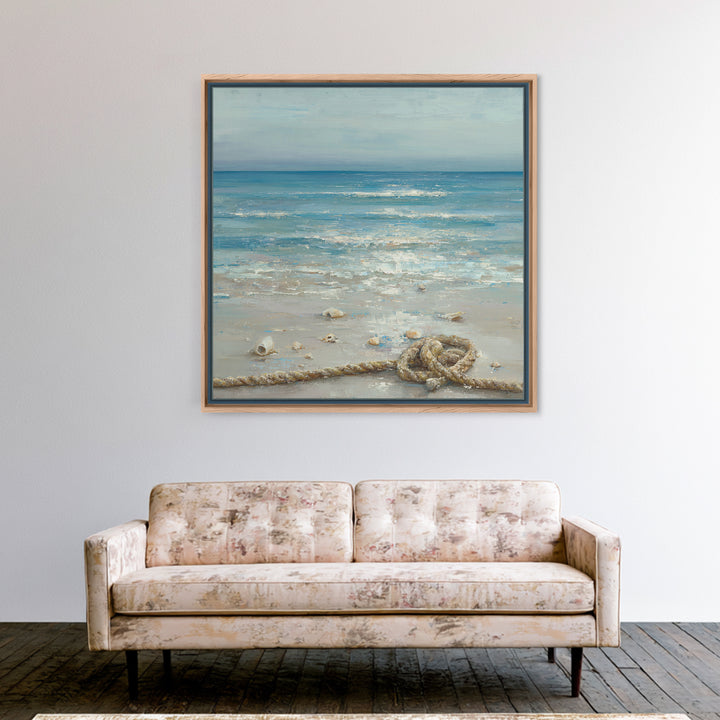 Moody Seascape at Twilight Canvas Print, Above Sofa Art, 3 Piece Wall Art, Living Room Decor, Statement, Neutral Decor, ASA-1x1-60