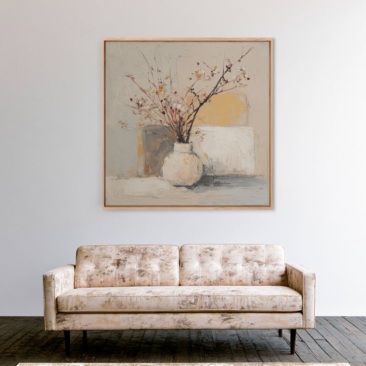 Large Neutral Still Life Framed Canvas Print, Above Sofa Art, Coastal Wall Art, Living Room Decor, Fine Art, Statement, ASA-1x1-62