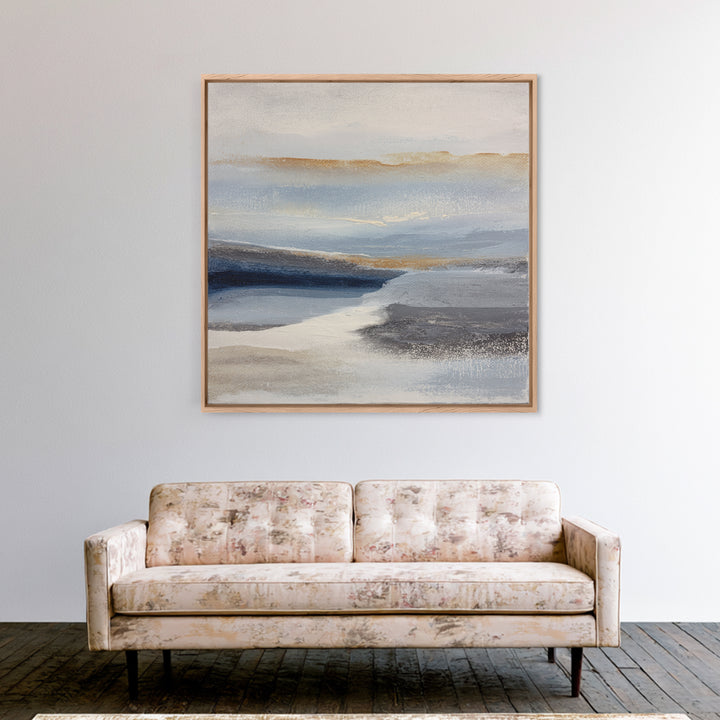 Minimal Black Ink Composition Framed Canvas Print, Above Sofa Art, Wall Decor, Living Room Decor, Fine Art, Statement, ASA-1x1-80