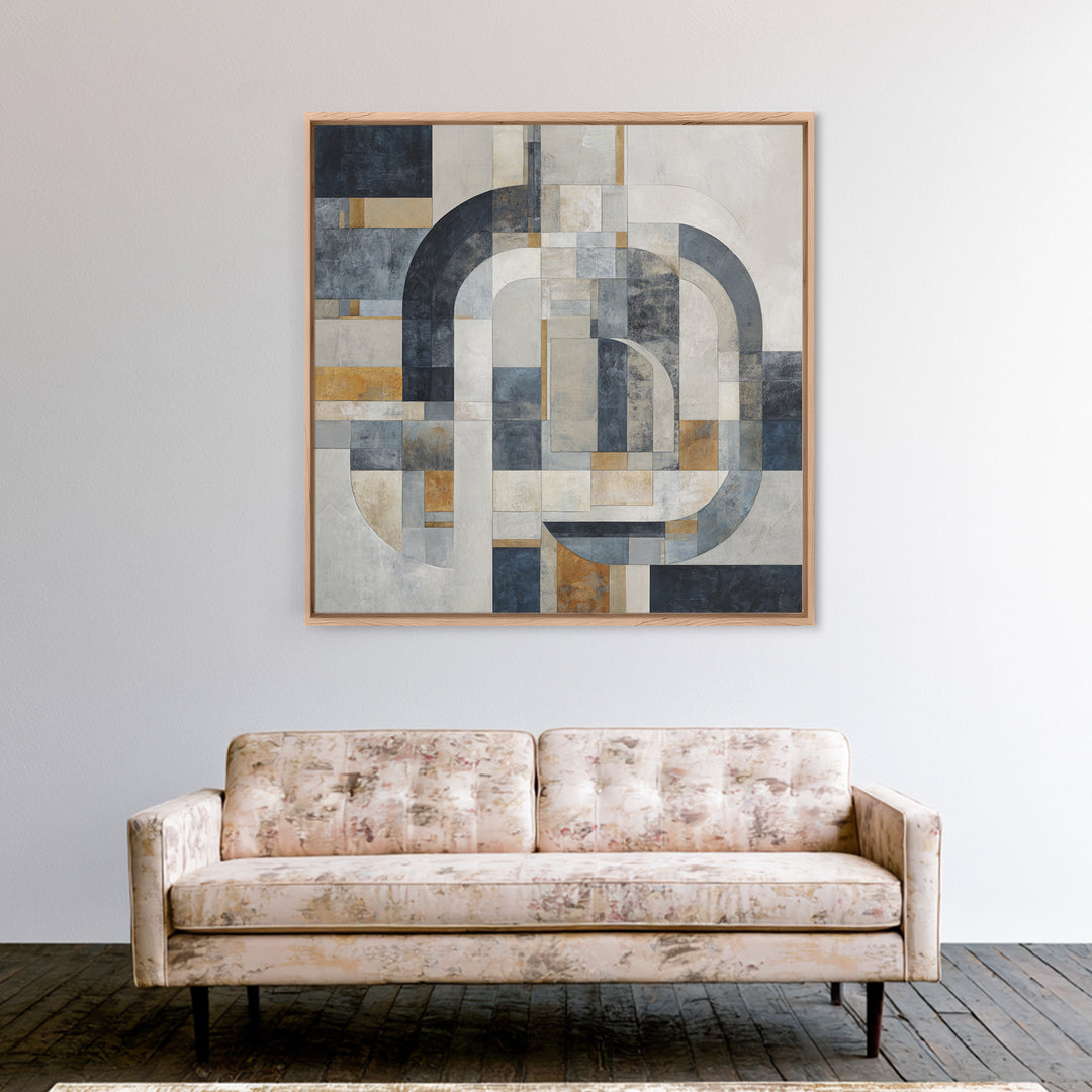 Luxury Monochrome Stone Composition Canvas Print, Above Sofa Art, Fine Art Print, Living Room Decor, Fine Art, Statement, ASA-1x1-91