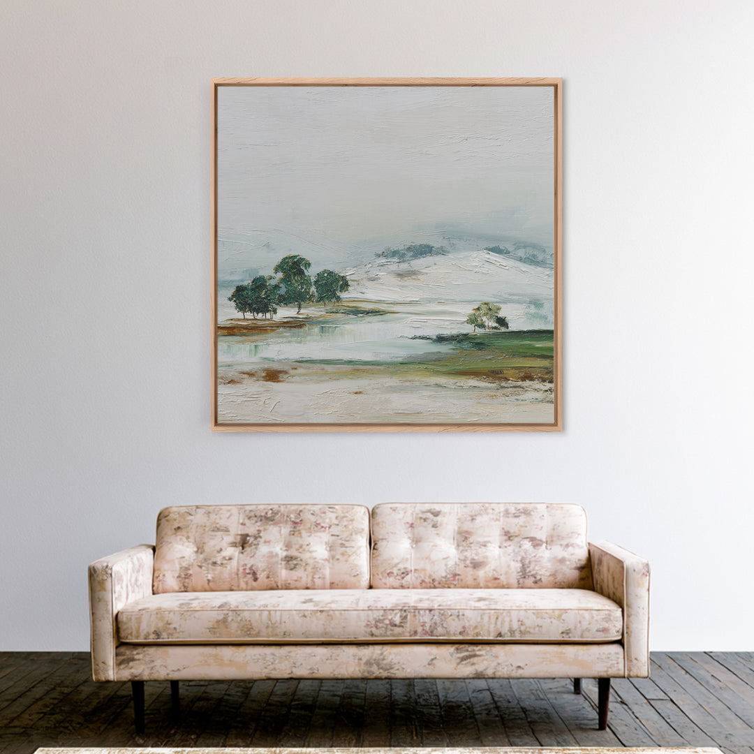 Gallery Style Landscape with Expansive Negative Space Canvas Print, Above Sofa Art, Living Room Decor, Statement, ASA-1x1-96