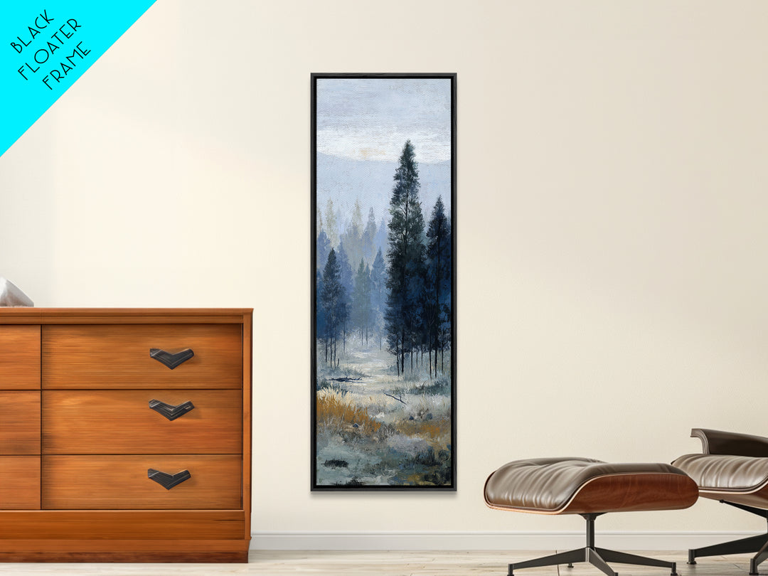 Modern Scandinavian Forest Canvas Print, Above Sofa Art, Luxury Decor, Living Room Decor, Fine Art, Statement, Canvas Wall Art, ASA-1x3-27